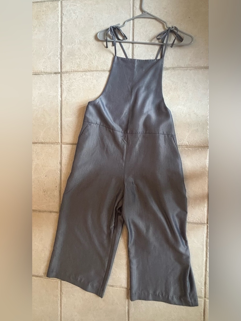 Express Sleeveless Jumpsuit in Charcoal Gray